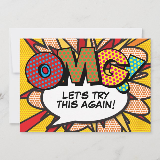 Change the Date Postponed New Plan Modern Fun Invitation (Front)