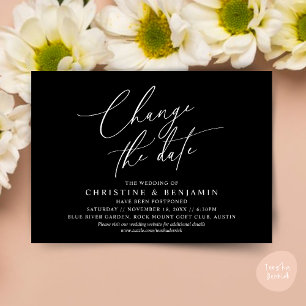 Change the date, Save our new wedding date card