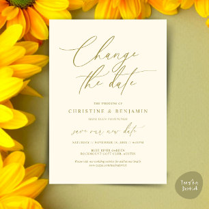 Change the date, Save our new wedding date card