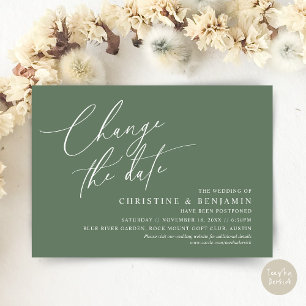 Change the date, Save our new wedding date card