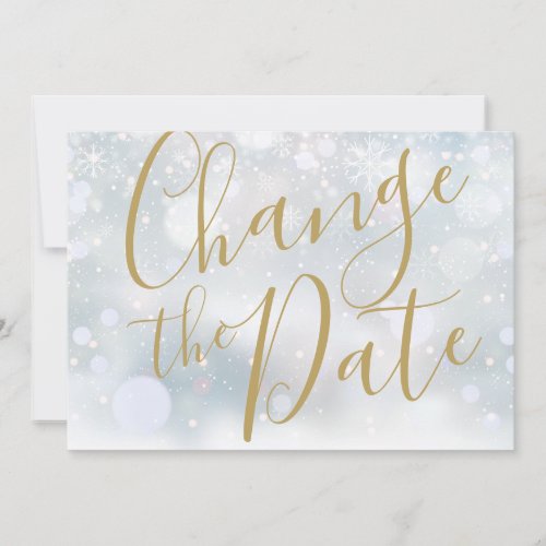 Change the Date Update Postponed Cancelled Winter  Invitation