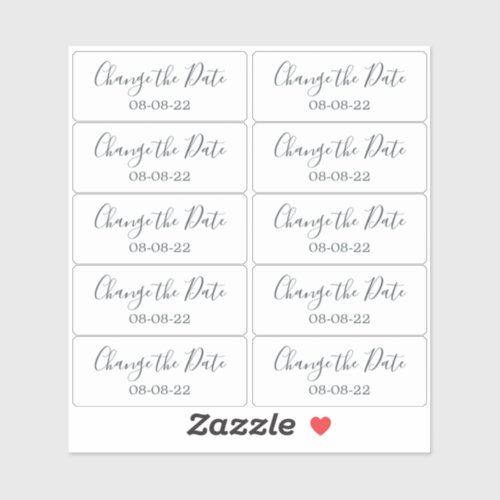 Change the Date Wedding Labels 08 x 2