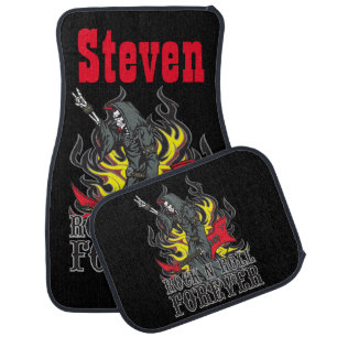 Change The Name Rock N Roll Forever Grim Reaper Car Mat