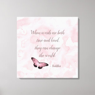 Change the World Buddha Quote Canvas Print