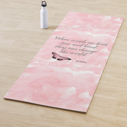 Change the World Buddha Quote  Yoga Mat