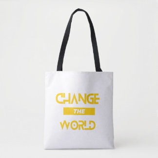 Change the world tote bag