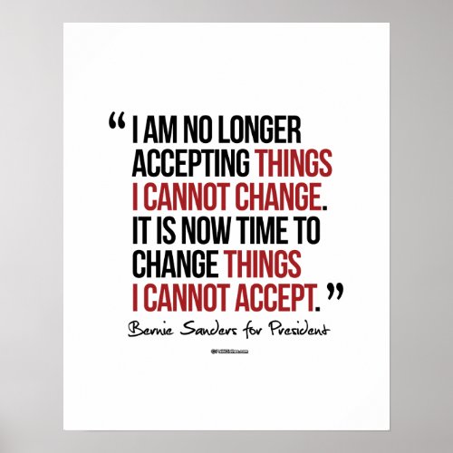 Change things I cannot accept Poster