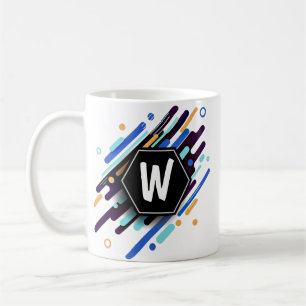 Change To Any Initial on Blue Paint - W X Y Z Coffee Mug