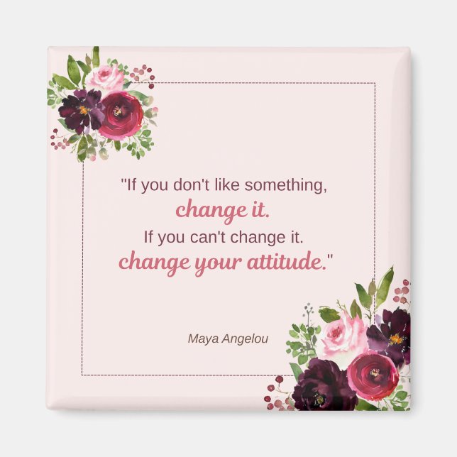 Change your Attitude Square Magnet (Front)