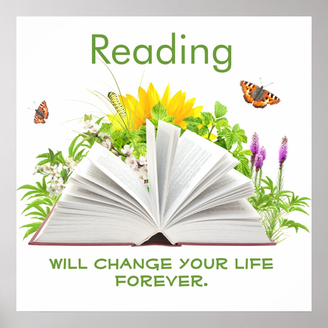 Change Your Life with Reading Poster Zazzle