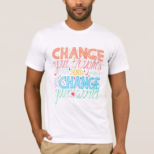 Change Your Thoughts BellaCanvas Jersey Short Sl T_Shirt