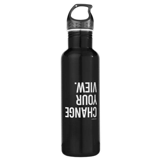 Change your view -   Yoga Fitness -.png Stainless Steel Water Bottle (Front)