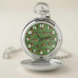 CHANGEABLE BACKGROUND COLOR-MUSIC INSTRUMENTS POCKET WATCH