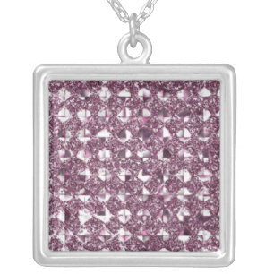 Changeable Hint of Color Sequinned Effect Charms Silver Plated Necklace