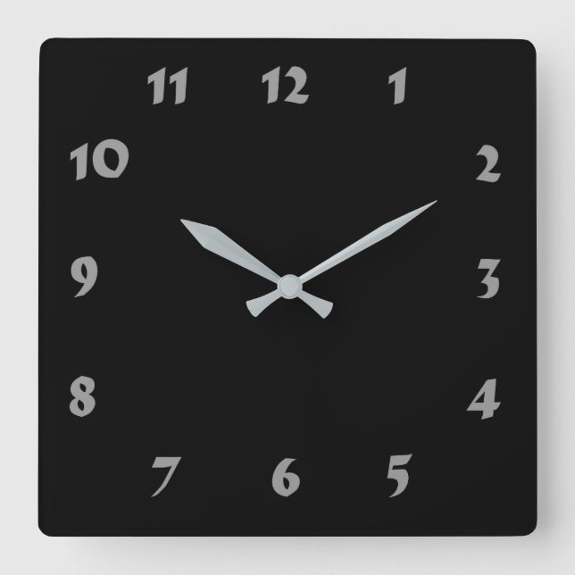 Changeable Numbered Black Clock (Front)