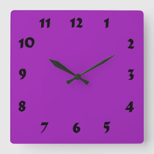 Changeable Numbered Bright Lavender Clock