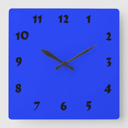 Changeable Numbered Bright Neon Blue Clock