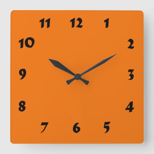 Changeable Numbered Orange Clock