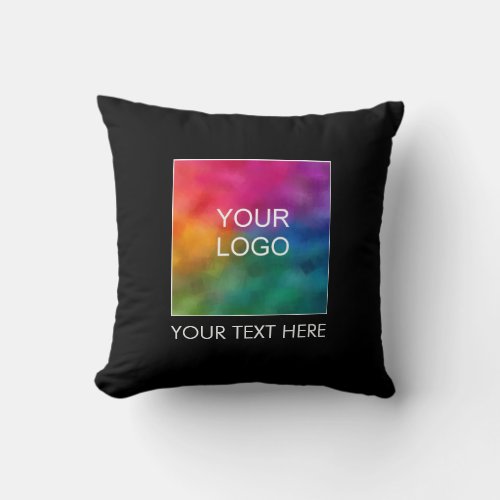 Changeable Template Upload Add Business Logo Throw Pillow