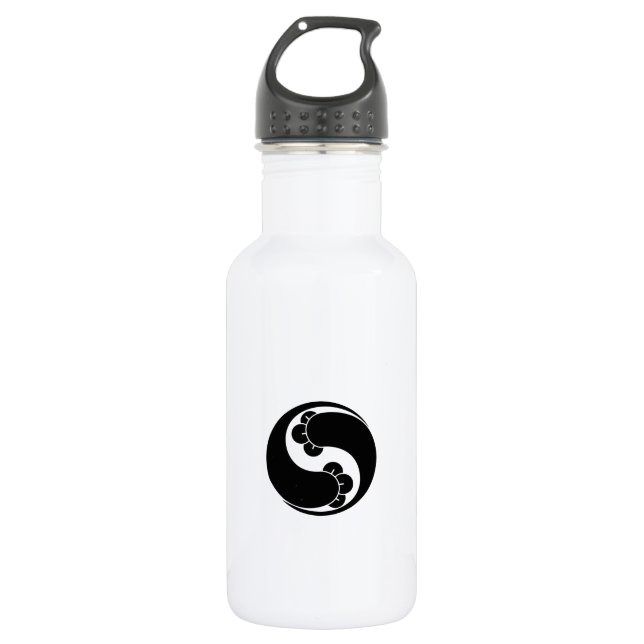 Changed shape two clove swirls water bottle (Front)