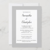 Changed The Date Photo Calligraphy Wedding Invitation (Back)