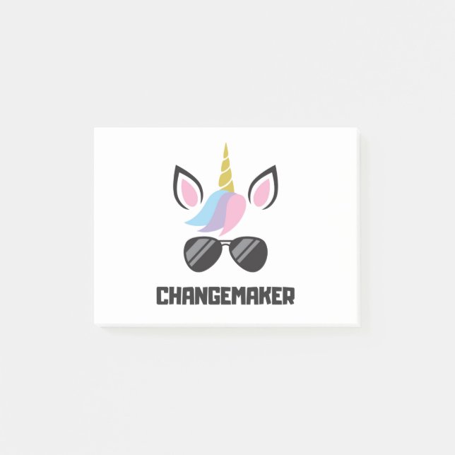 Changemaker Unicorn Post-it Notes (Front)