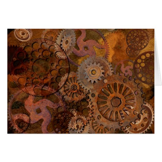 Changing Gear - Steampunk Gears & Cogs Cards (Front Horizontal)