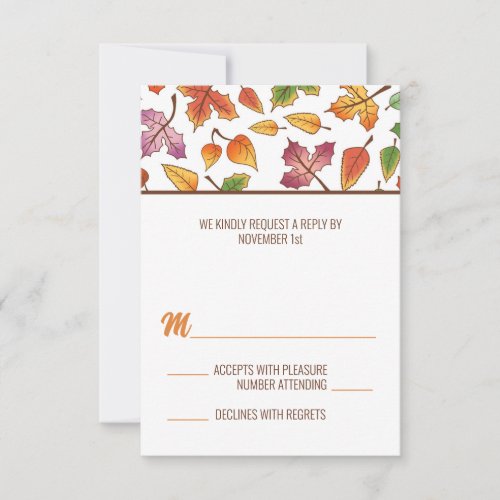 Changing Leaves Fall RSVP Card