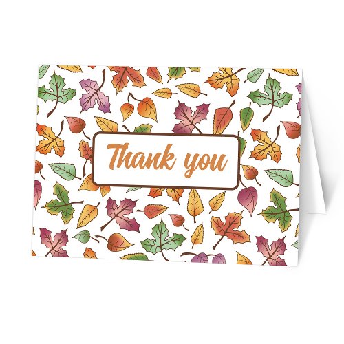 Changing Leaves Fall Thank You Cards