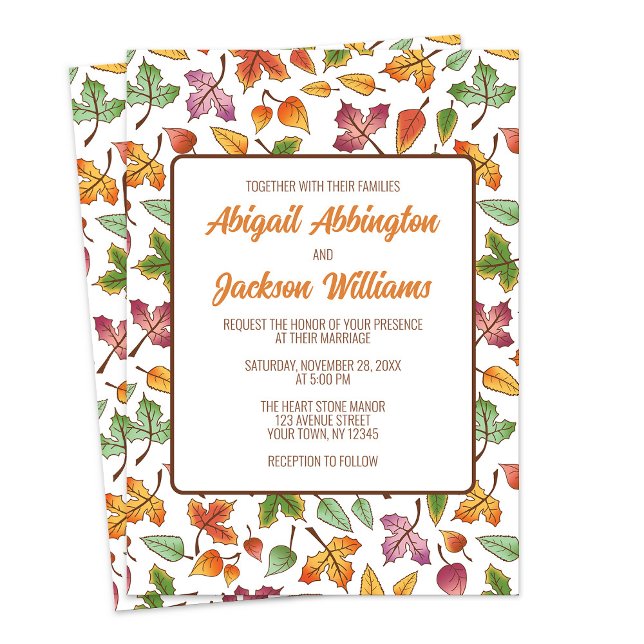Changing Leaves Fall Wedding Invitation (Changing Leaves Fall Wedding Invitations from Artistically Invited on Zazzle.)