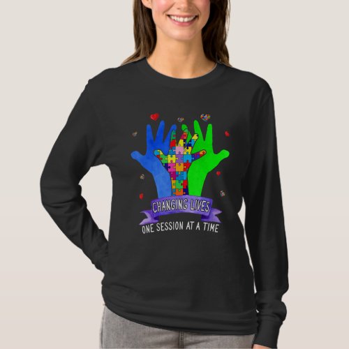 Changing Lives One Session At A Time Autism Awaren T-Shirt
