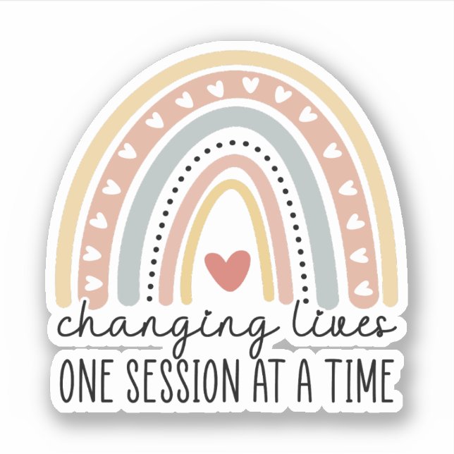 Changing Lives One Session At a Time, Behavior Sticker (Front)