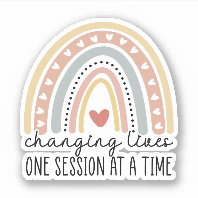 Changing Lives One Session At a Time, Behavior Sticker | Zazzle