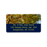 Changing Maple Tree Green and Gold Autumn Label