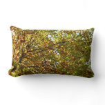 Changing Maple Tree Green and Gold Autumn Lumbar Pillow