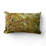 Changing Maple Tree Green and Gold Fall Color Lumbar Pillow