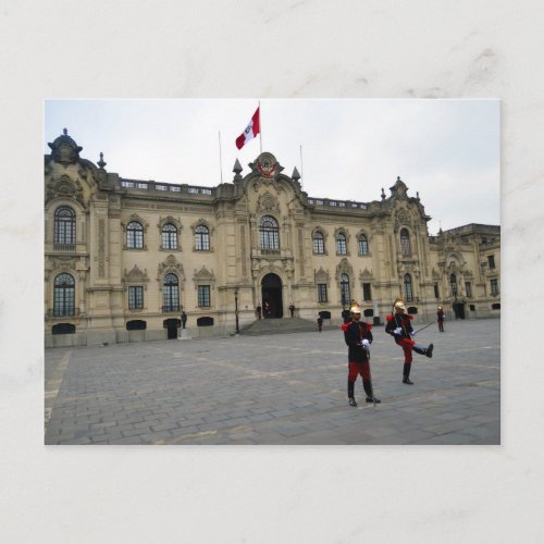 Changing of the Guard Lima Peru Postcard