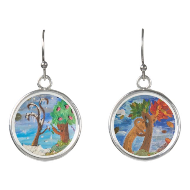 Changing of the Seasons Earrings (Front)