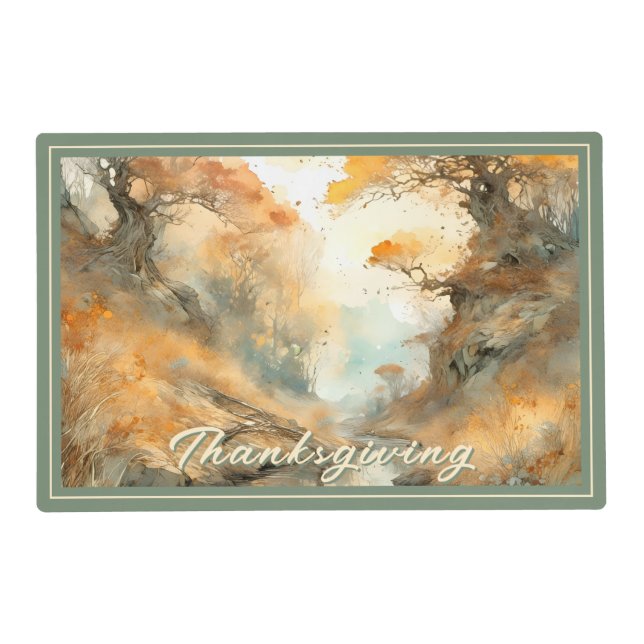 Changing Season's Autumn Dinner Placemat (Front)