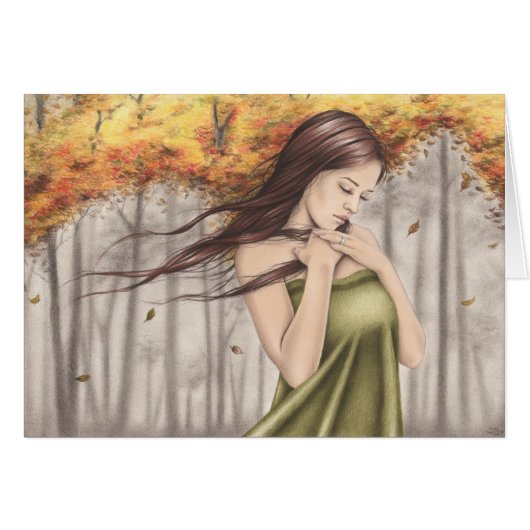 Changing Seasons Autumn Greeting Card (Front Horizontal)