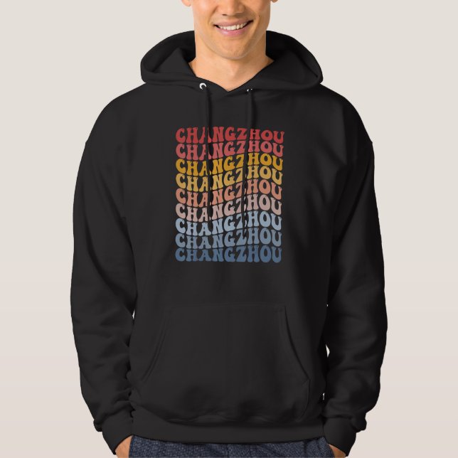 Changzhou City Groovy Retro Hoodie (Front)
