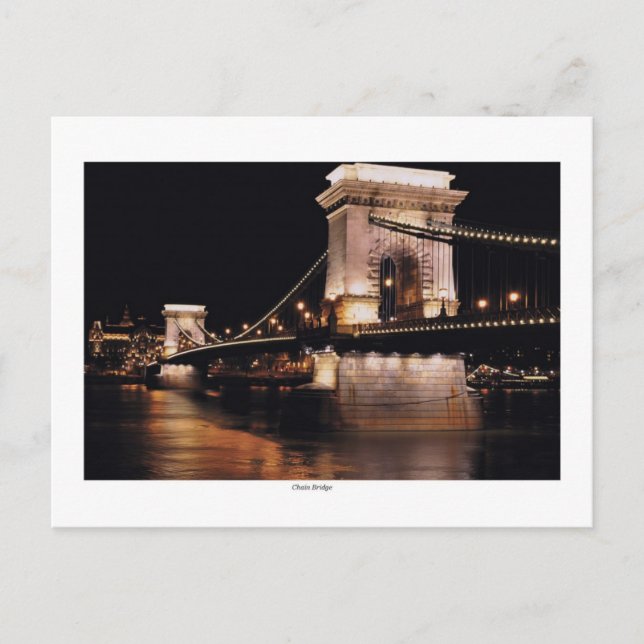 Chani Bridge at night Postcard (Front)