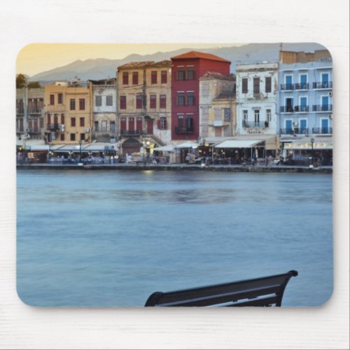 Chania at dusk Chania Crete Greece Mouse Pad