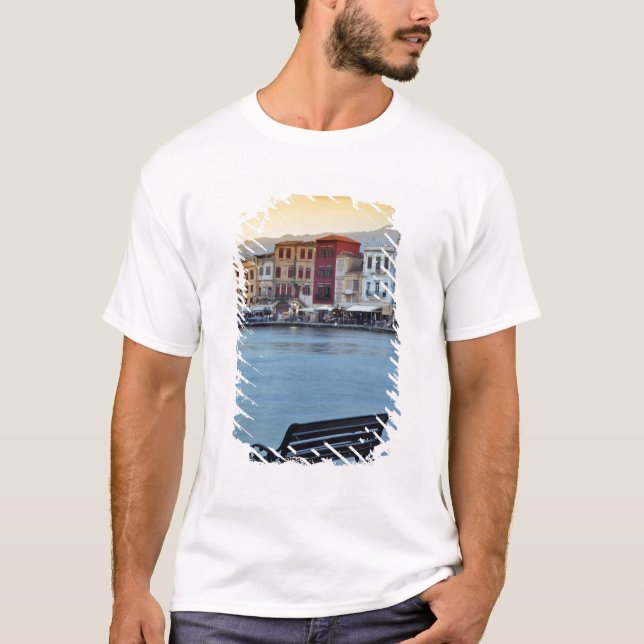 Chania at dusk, Chania, Crete, Greece T-Shirt (Front)