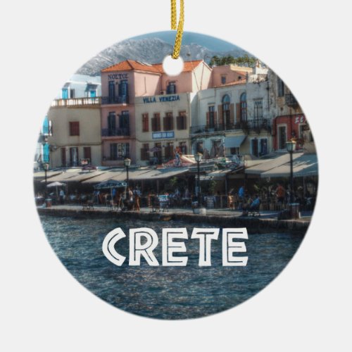 Chania Crete Greek Islands Ceramic Ornament