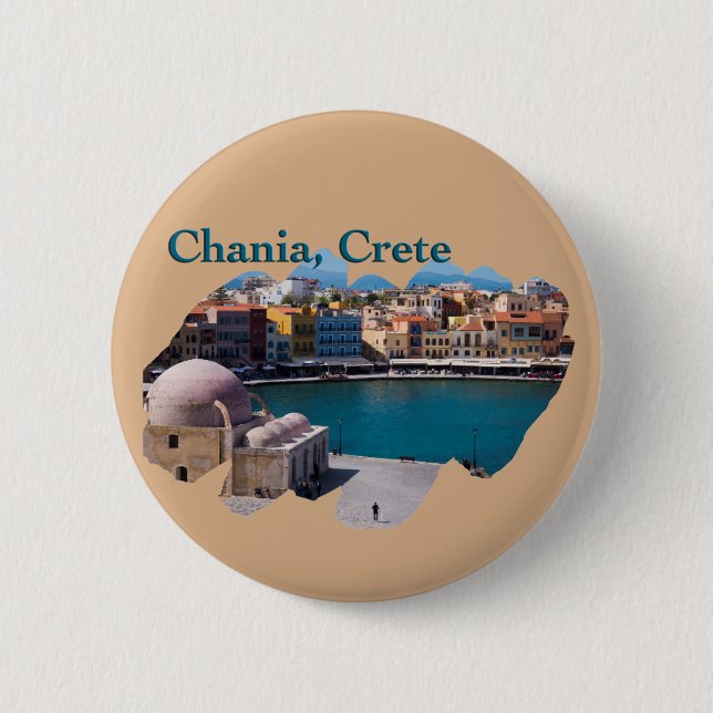 Chania, Crete: Venetian Harbor Button (Front)