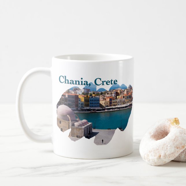 Chania, Crete: Venetian Harbor Coffee Mug (With Donut)