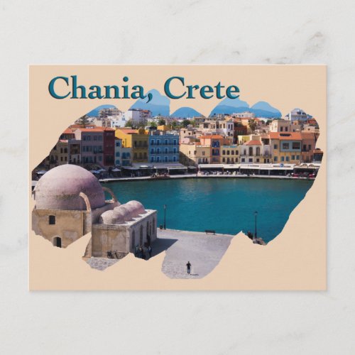 Chania Crete Venetian Harbor Postcard