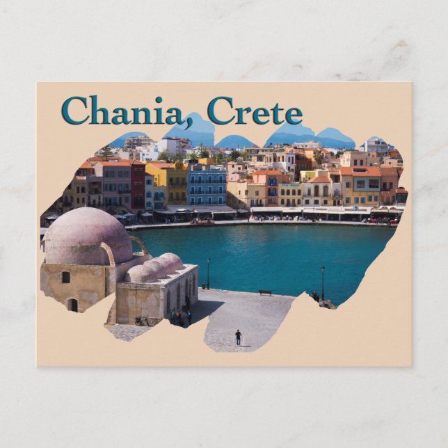 Chania, Crete: Venetian Harbor Postcard (Front)