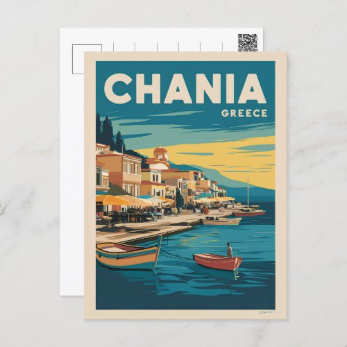 Chania Greece vintage gifts souvenirs Postcard